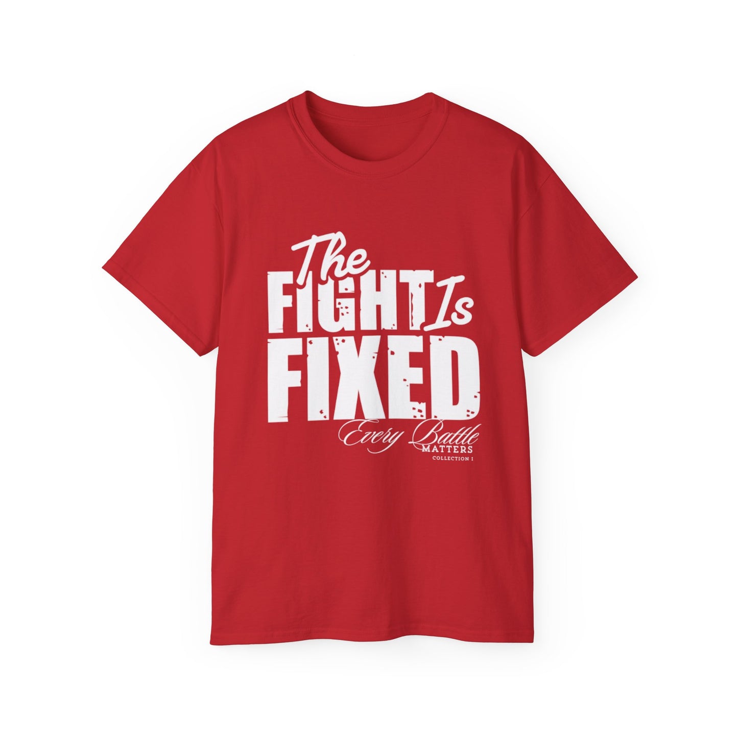 THE FIGHT IS FIXED® BRANDED TEE SHIRT & BUCKET HAT SET