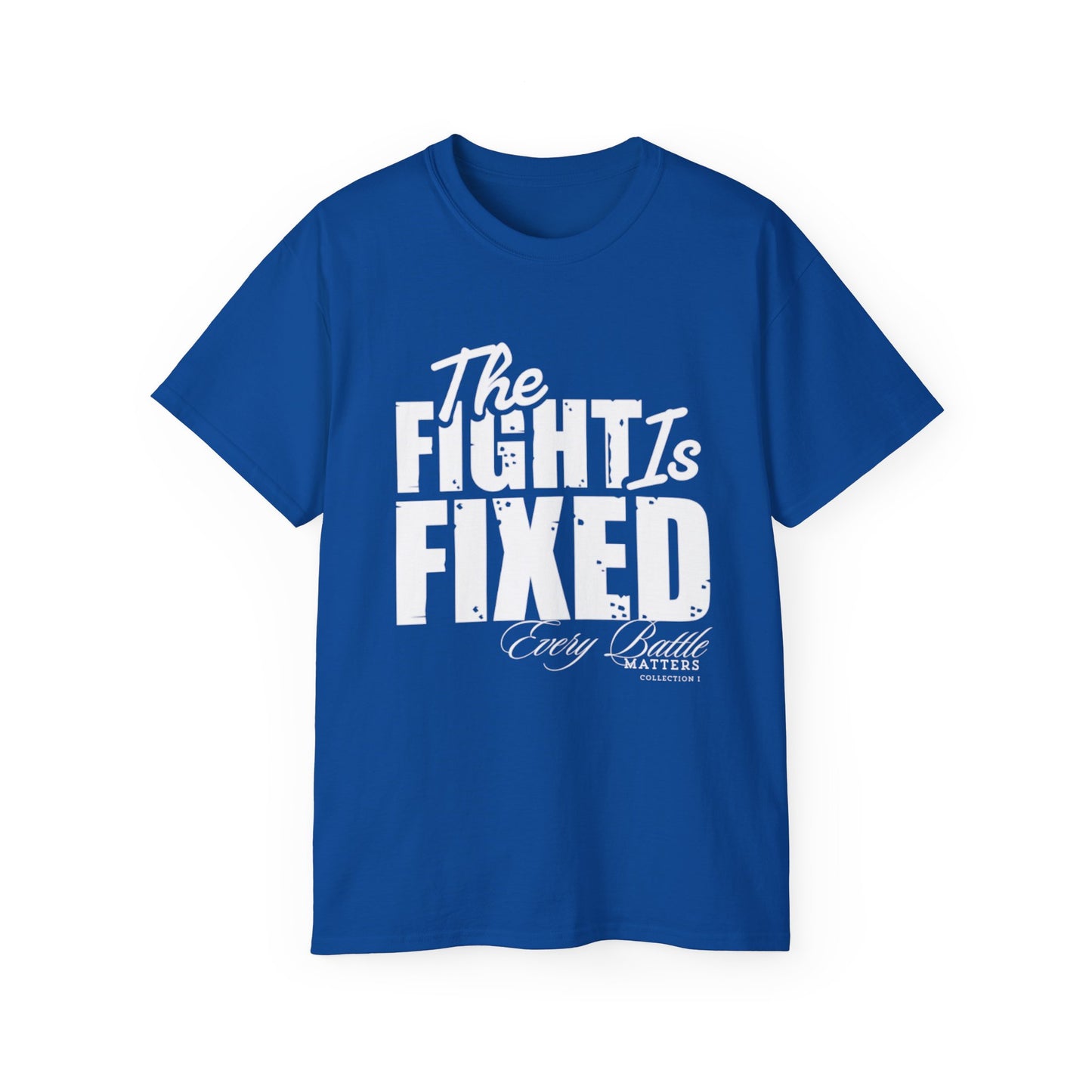 THE FIGHT IS FIXED® BRANDED TEE SHIRT & BUCKET HAT SET