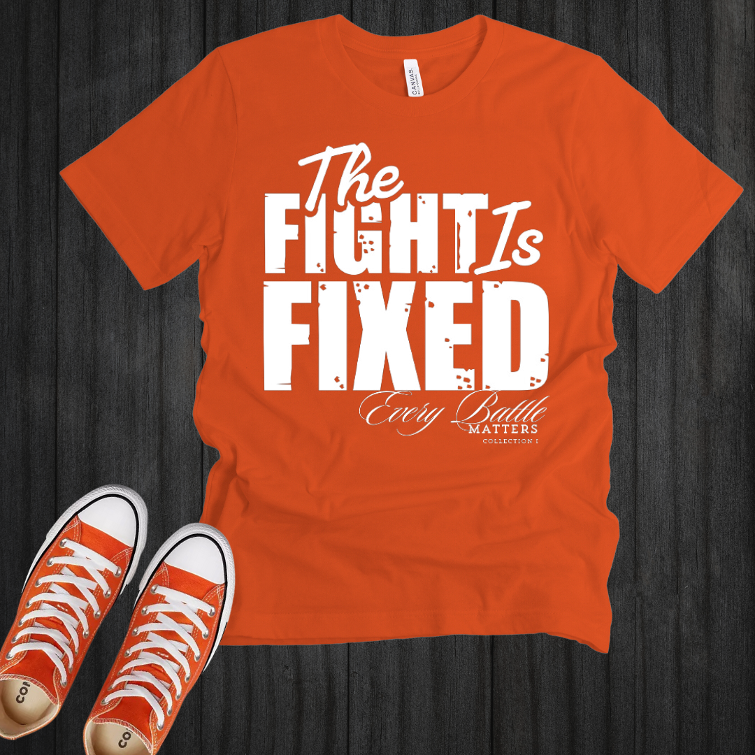 THE FIGHT IS FIXED® BRANDED TEE SHIRT & BUCKET HAT SET